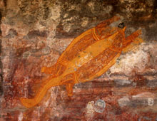 Ubirr Rock Aboriginal Turtle Painting